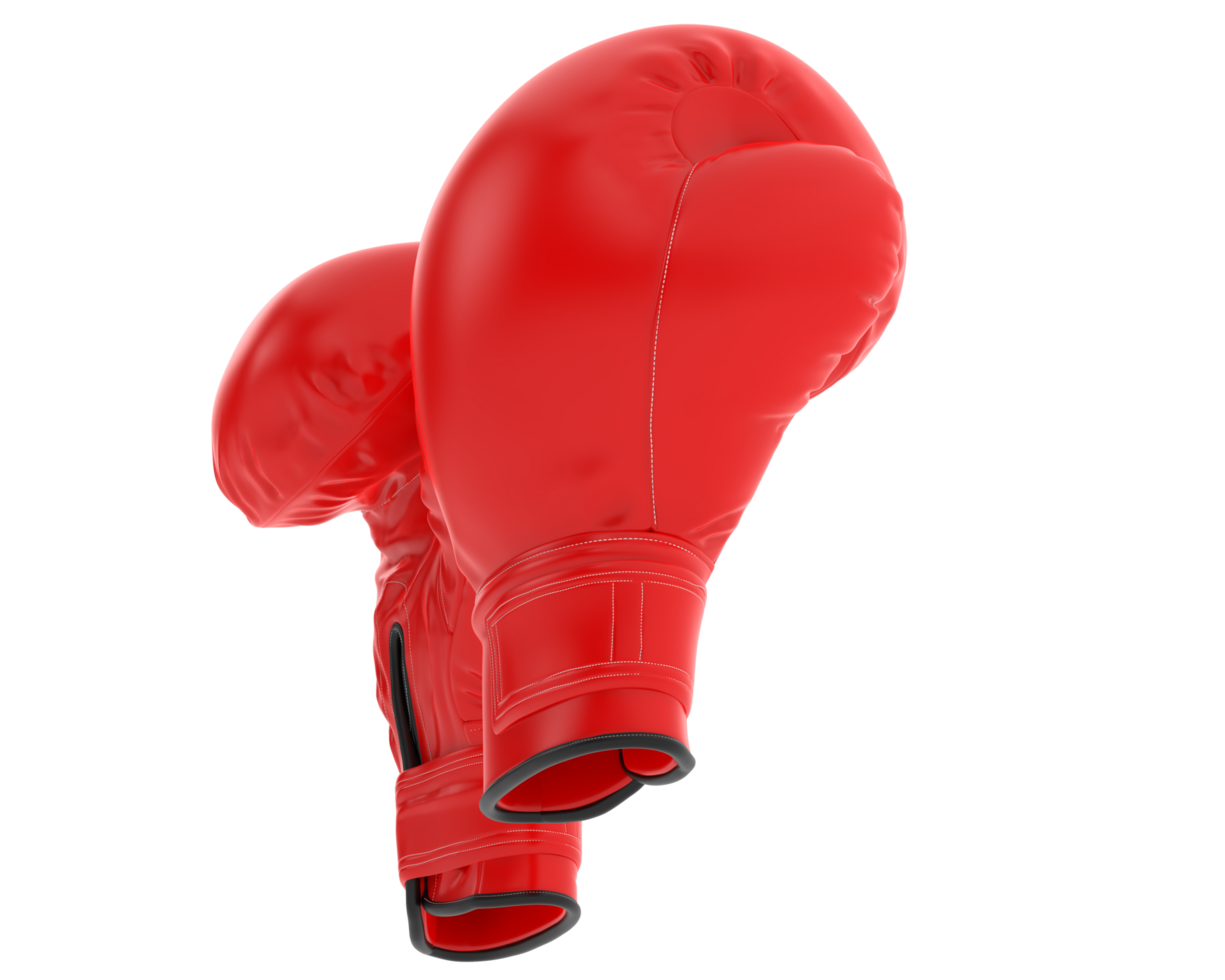 Boxing gloves isolated on background. 3d rendering - illustration png