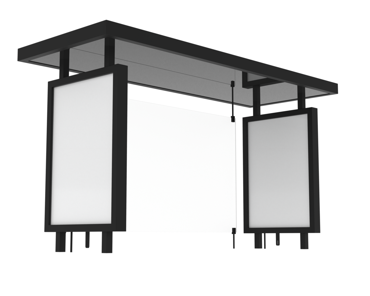 Bus station isolated on background. 3d rendering - illustration png