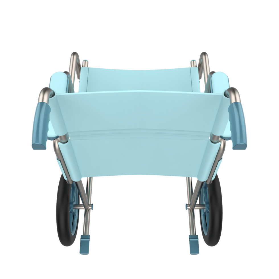 Hospital wheelchair isolated on background. 3d rendering - illustration png