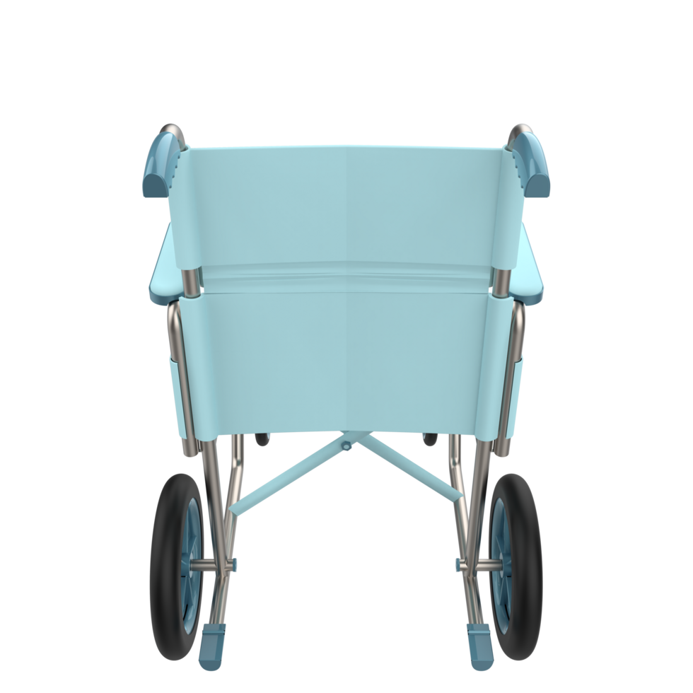 Hospital wheelchair isolated on background. 3d rendering - illustration png