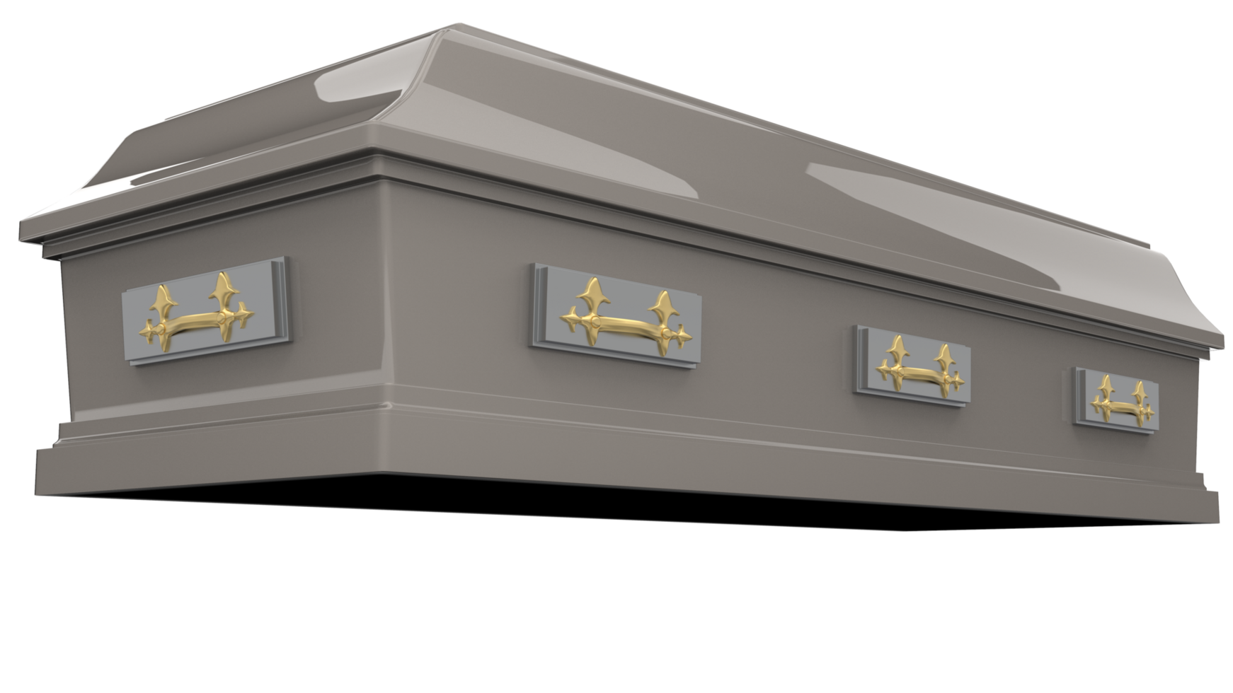 Closed coffin isolated on background. 3d rendering - illustration png