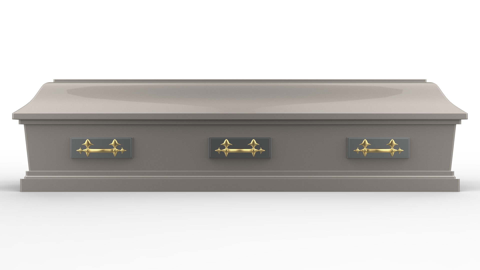 Closed coffin isolated on background. 3d rendering - illustration