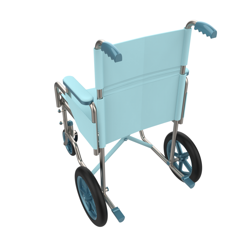 Hospital wheelchair isolated on background. 3d rendering - illustration png