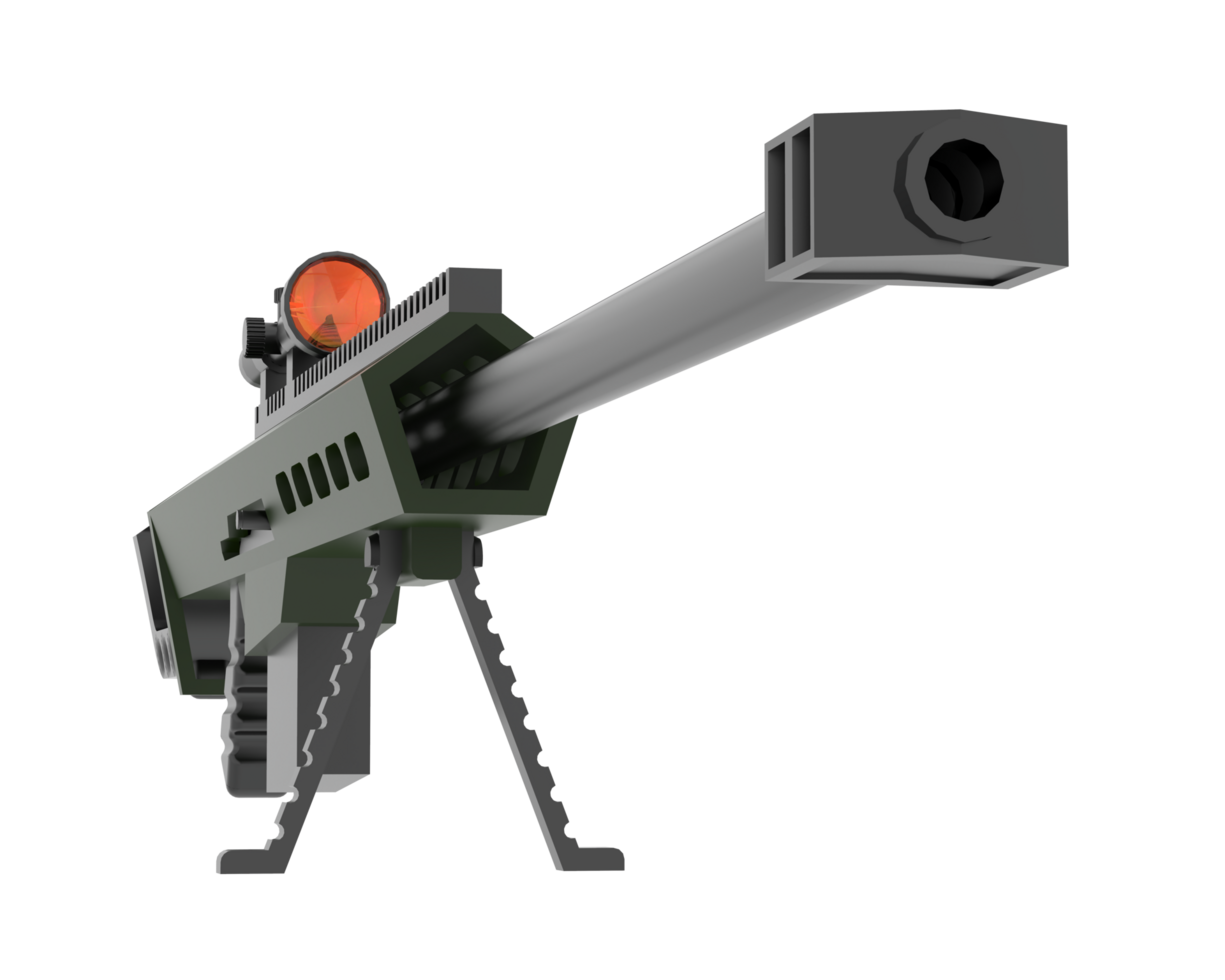 Firearm isolated on background. 3d rendering - illustration png