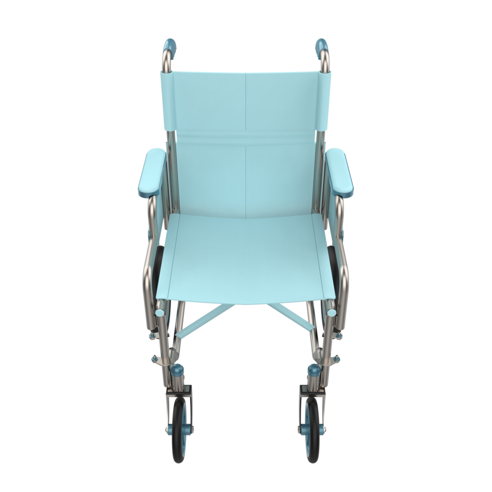 Hospital wheelchair isolated on background. 3d rendering - illustration png