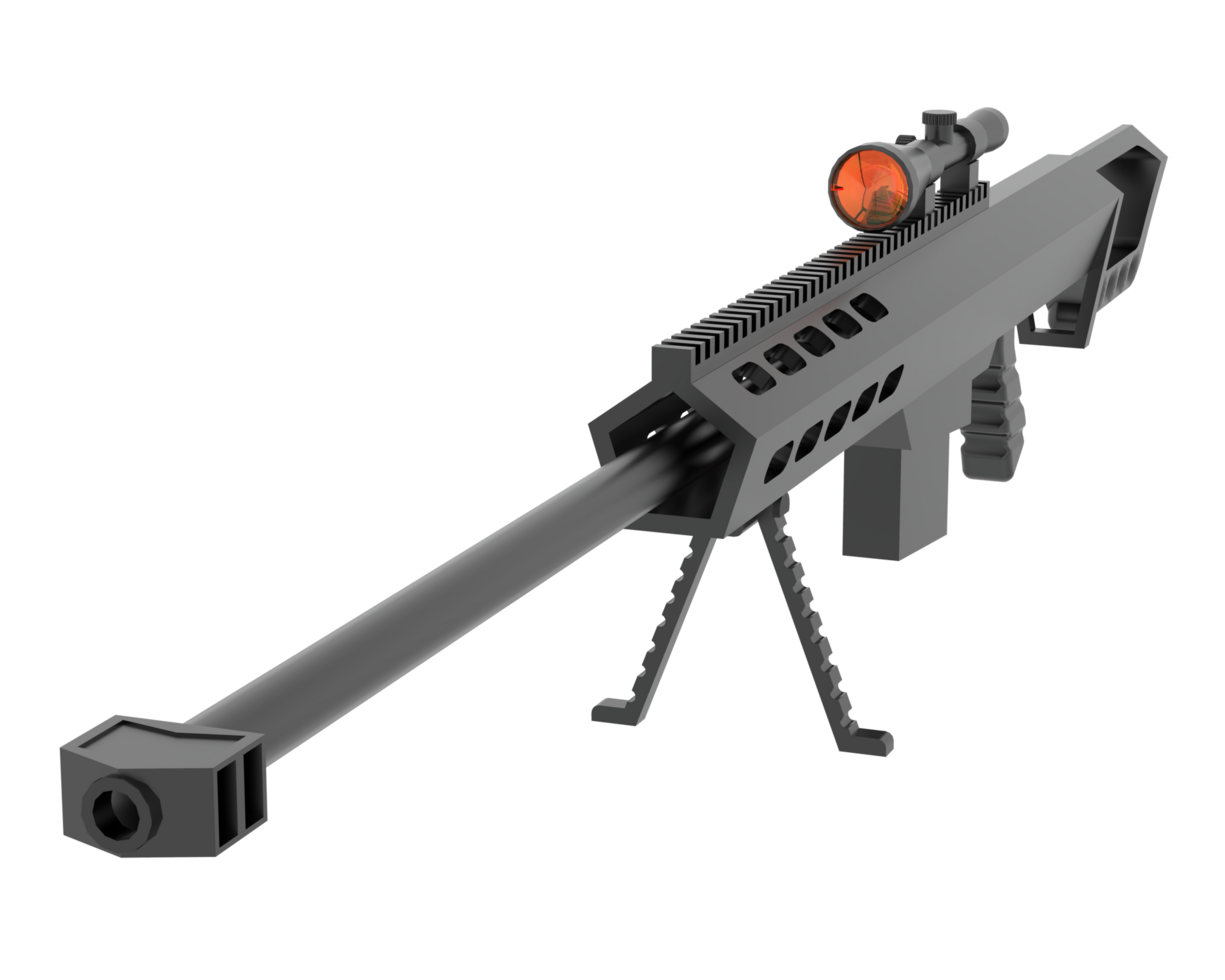 Firearm isolated on background. 3d rendering - illustration png