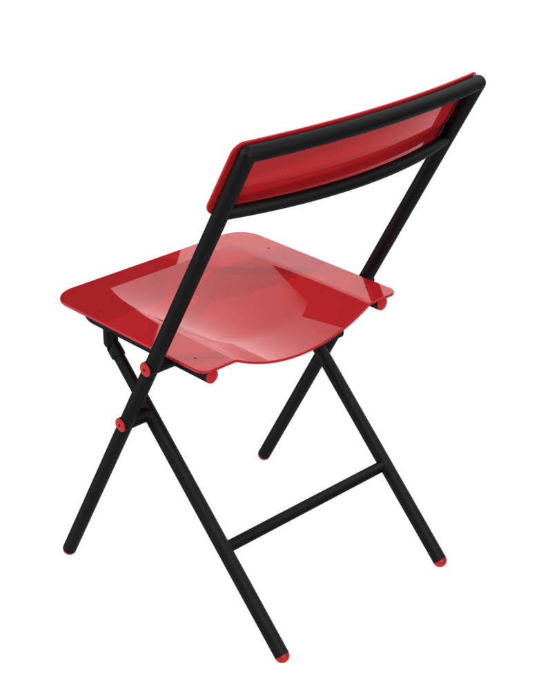 Folding chair isolated on background. 3d rendering - illustration png