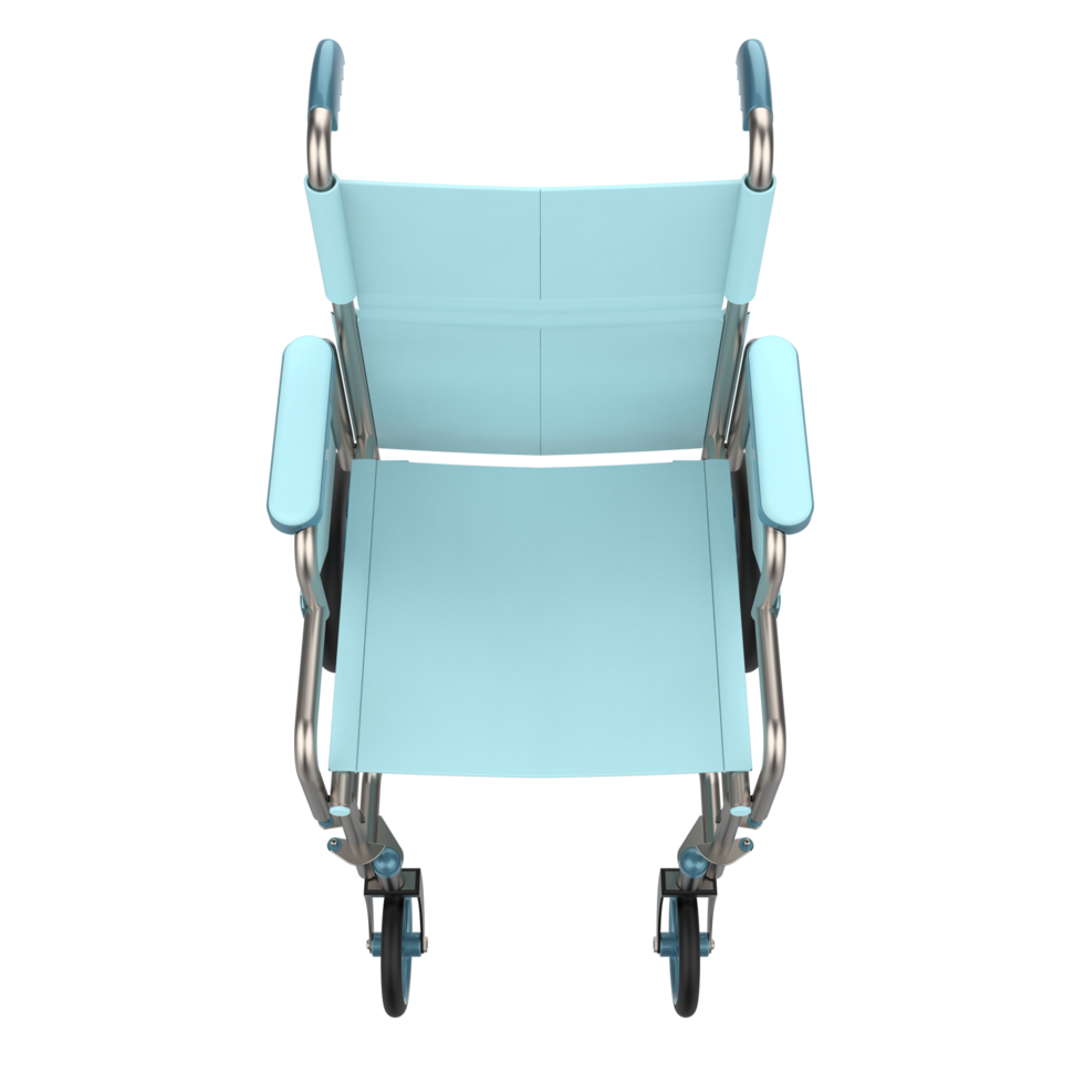 Hospital wheelchair isolated on background. 3d rendering - illustration png