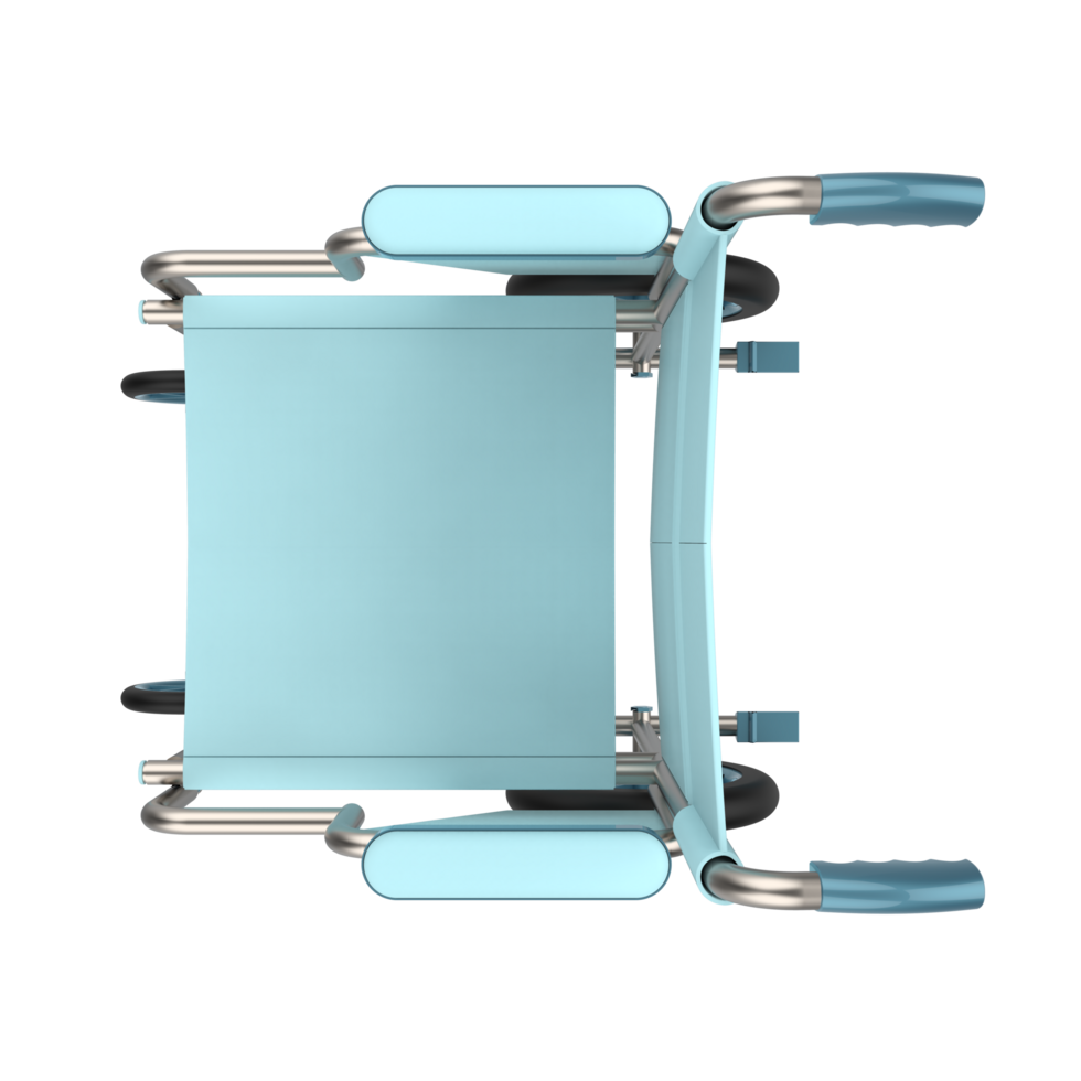 Hospital wheelchair isolated on background. 3d rendering - illustration png