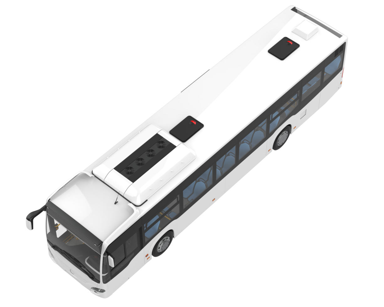 City bus isolated on background. 3d rendering - illustration png