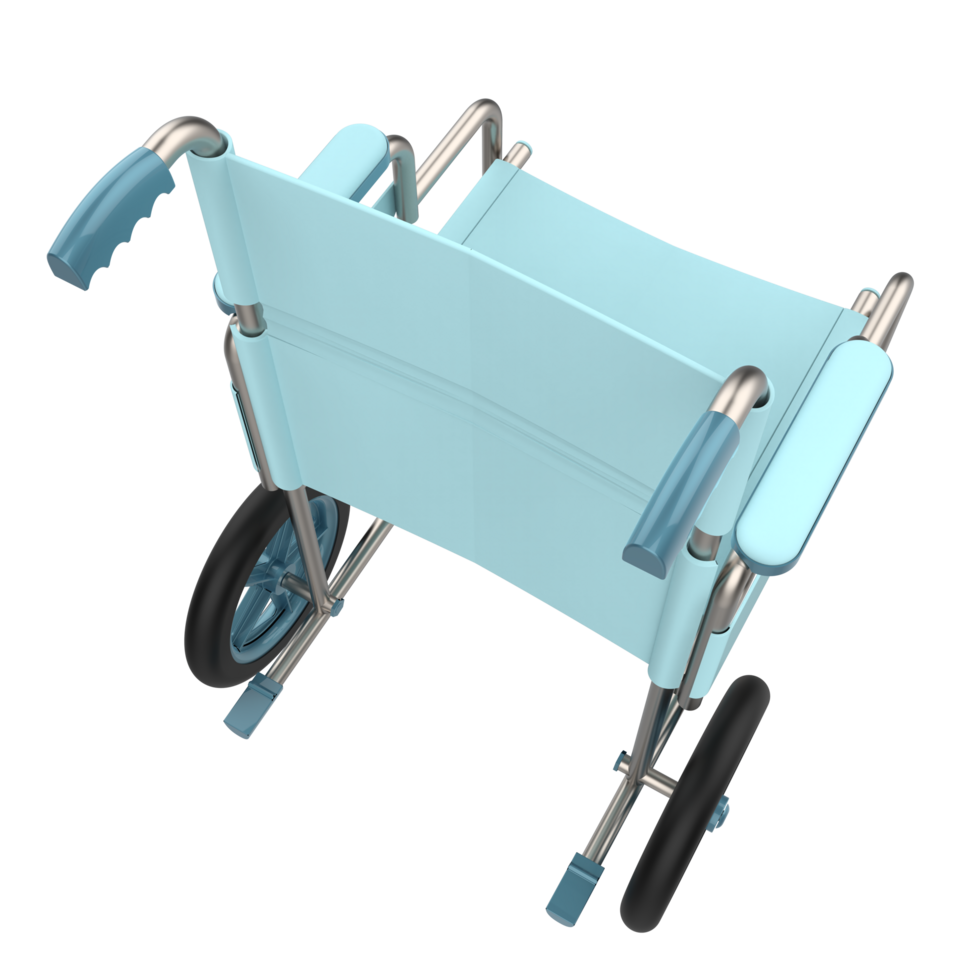 Hospital wheelchair isolated on background. 3d rendering - illustration png