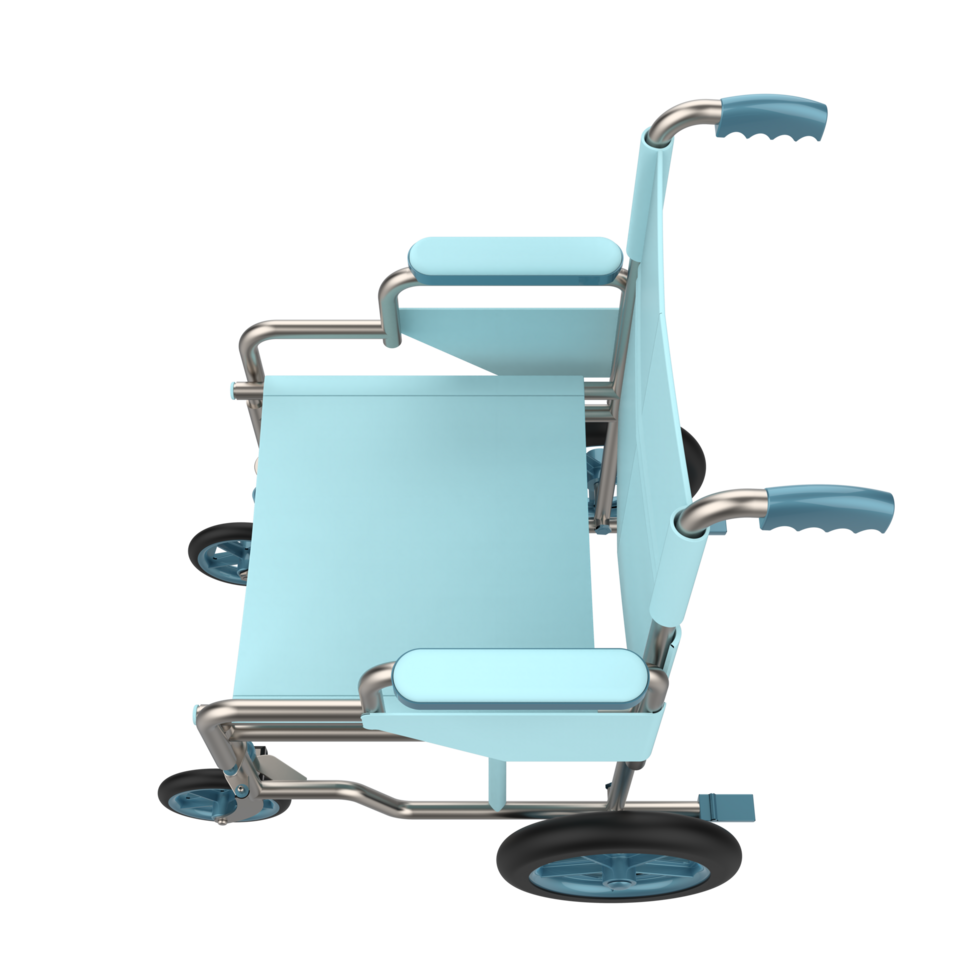 Hospital wheelchair isolated on background. 3d rendering - illustration png