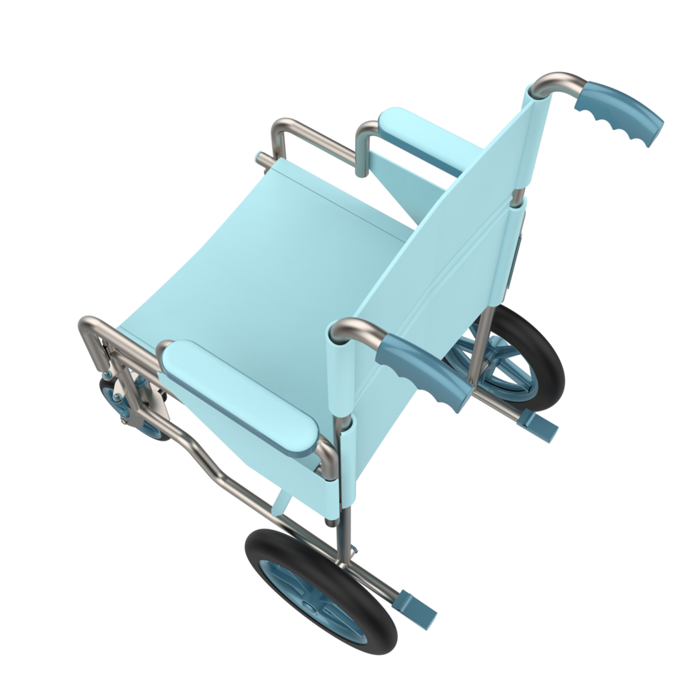 Hospital wheelchair isolated on background. 3d rendering - illustration png