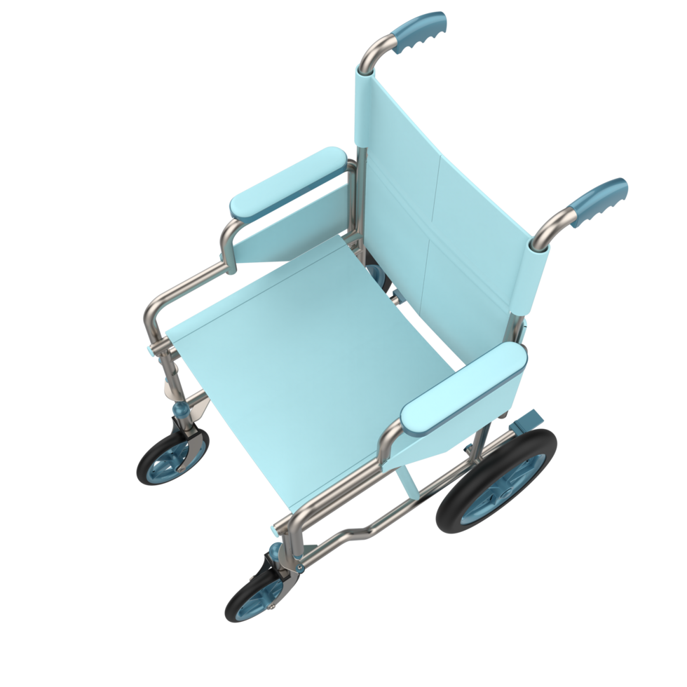 Hospital wheelchair isolated on background. 3d rendering - illustration png