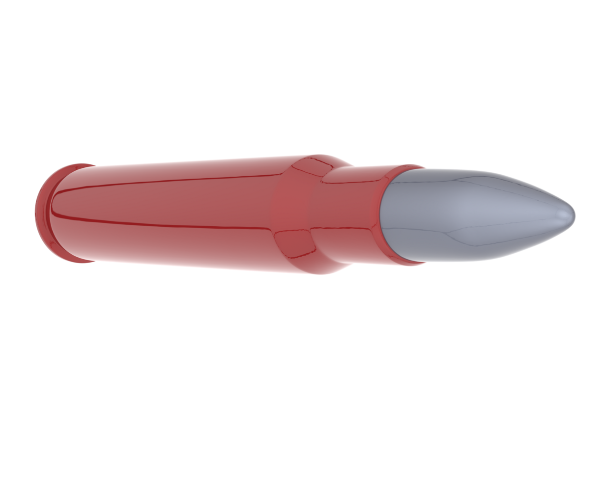 Bullet isolated on background. 3d rendering - illustration png