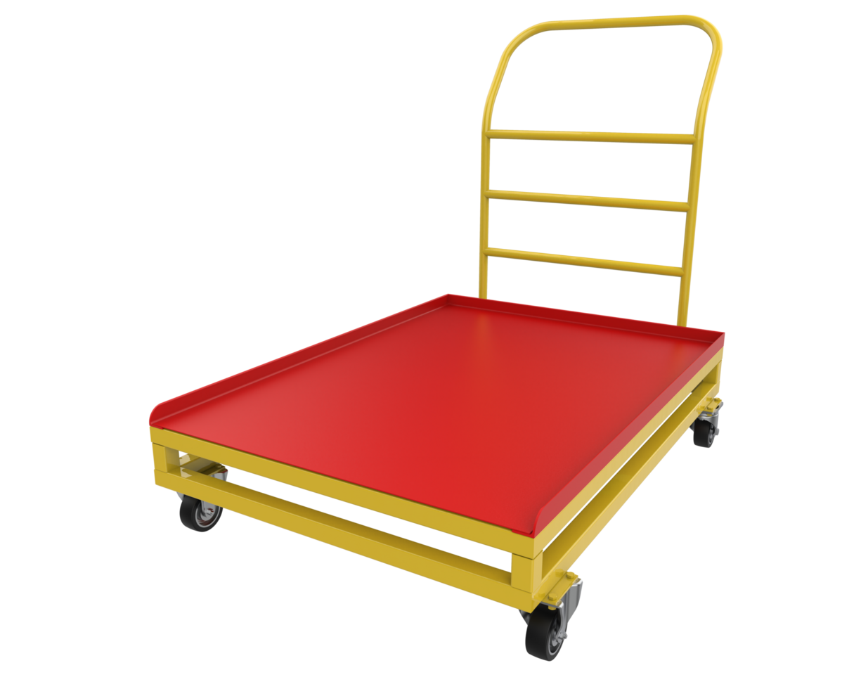 Warehouse cart isolated on background. 3d rendering - illustration png