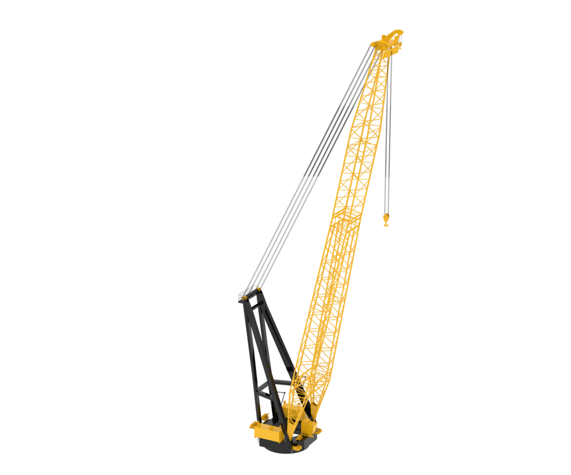 Construction crane isolated on background. 3d rendering - illustration png
