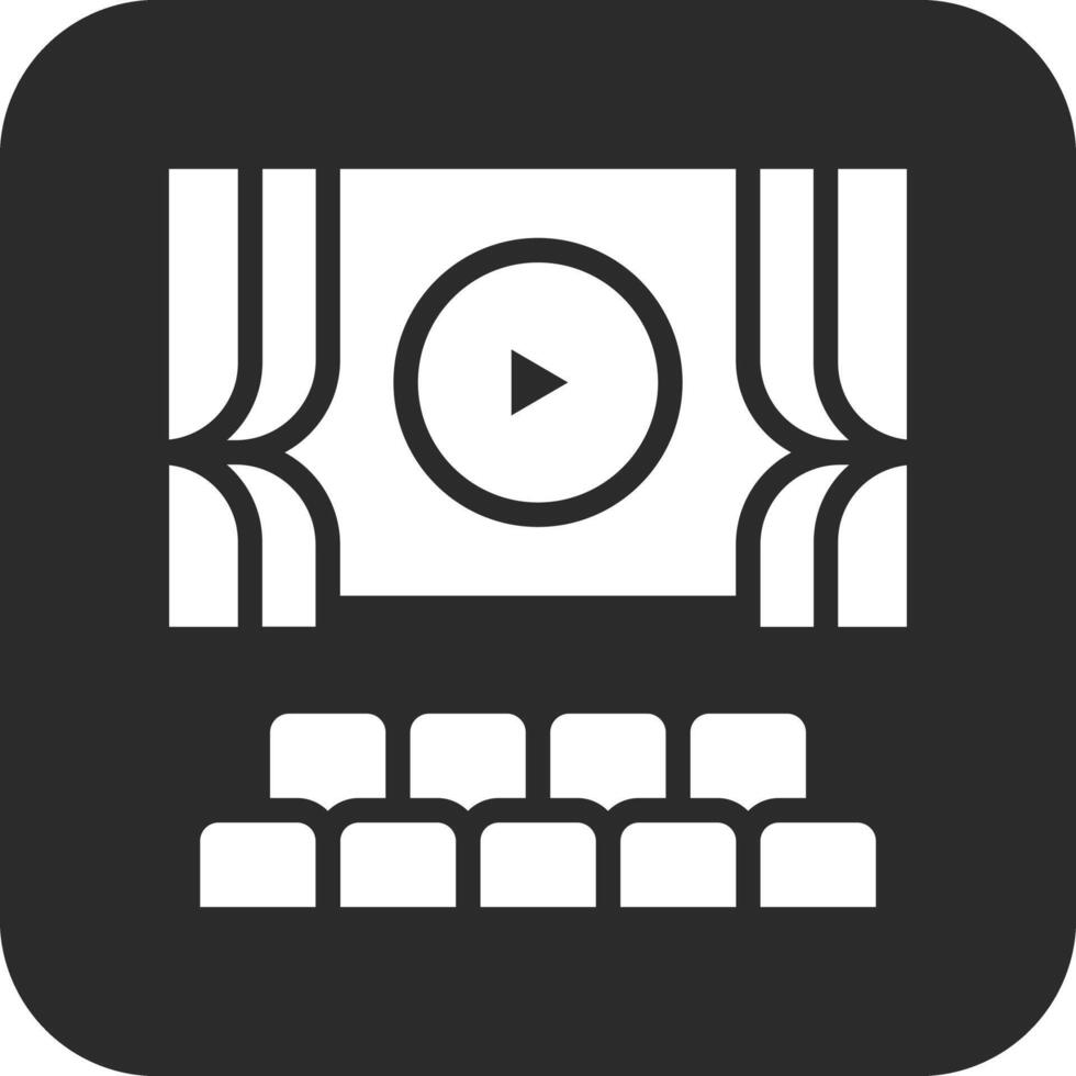 icono de vector de cine