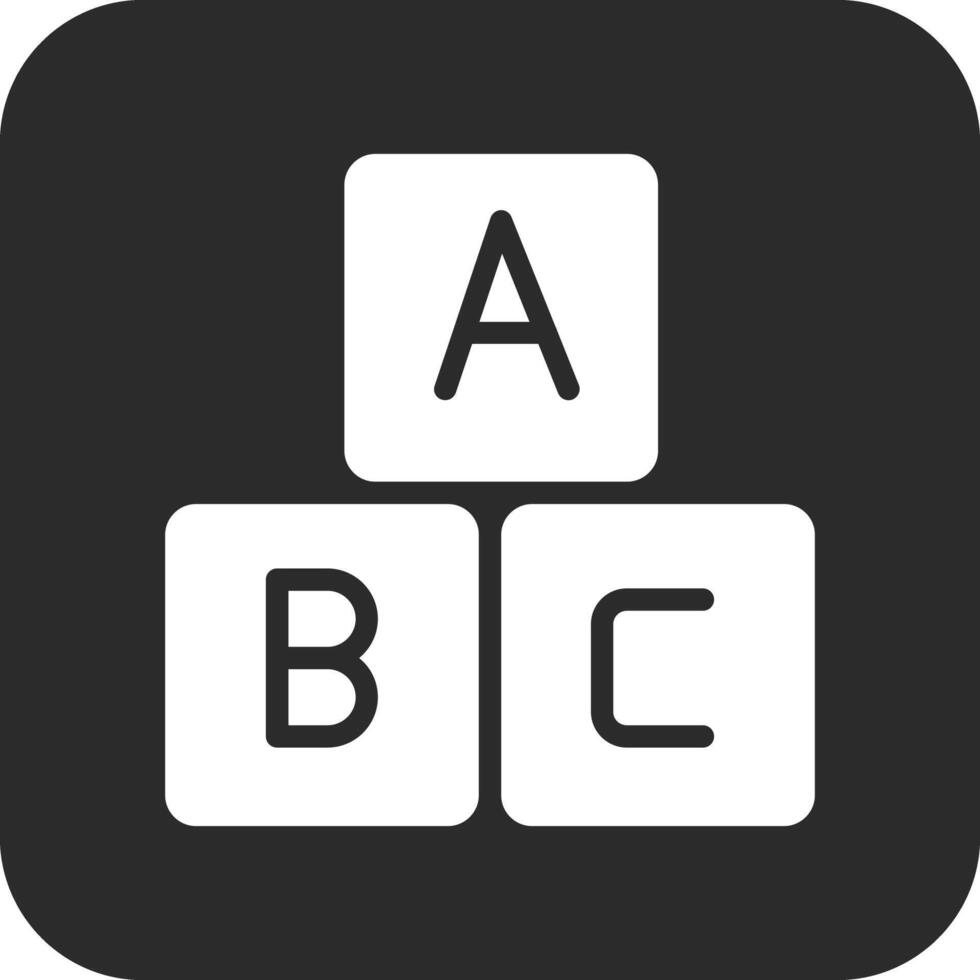 a B C bloques vector icono