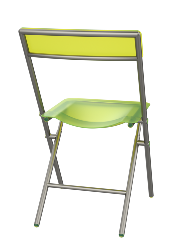 Folding chair isolated on background. 3d rendering - illustration png