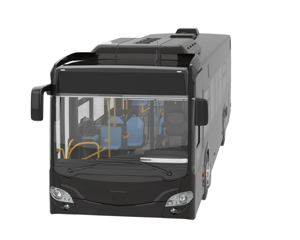 City bus isolated on background. 3d rendering - illustration png