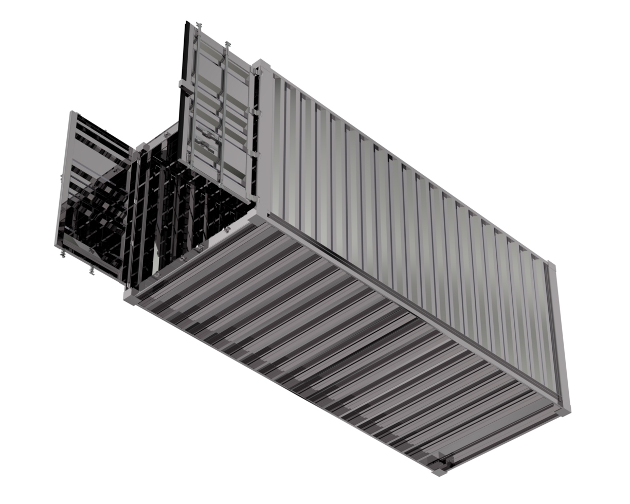 Open container isolated on background. 3d rendering - illustration png