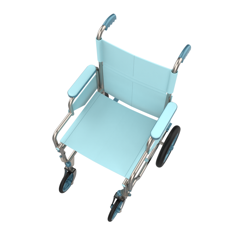 Hospital wheelchair isolated on background. 3d rendering - illustration png