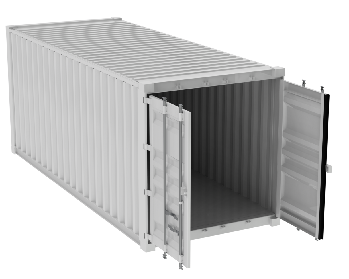 Open container isolated on background. 3d rendering - illustration png