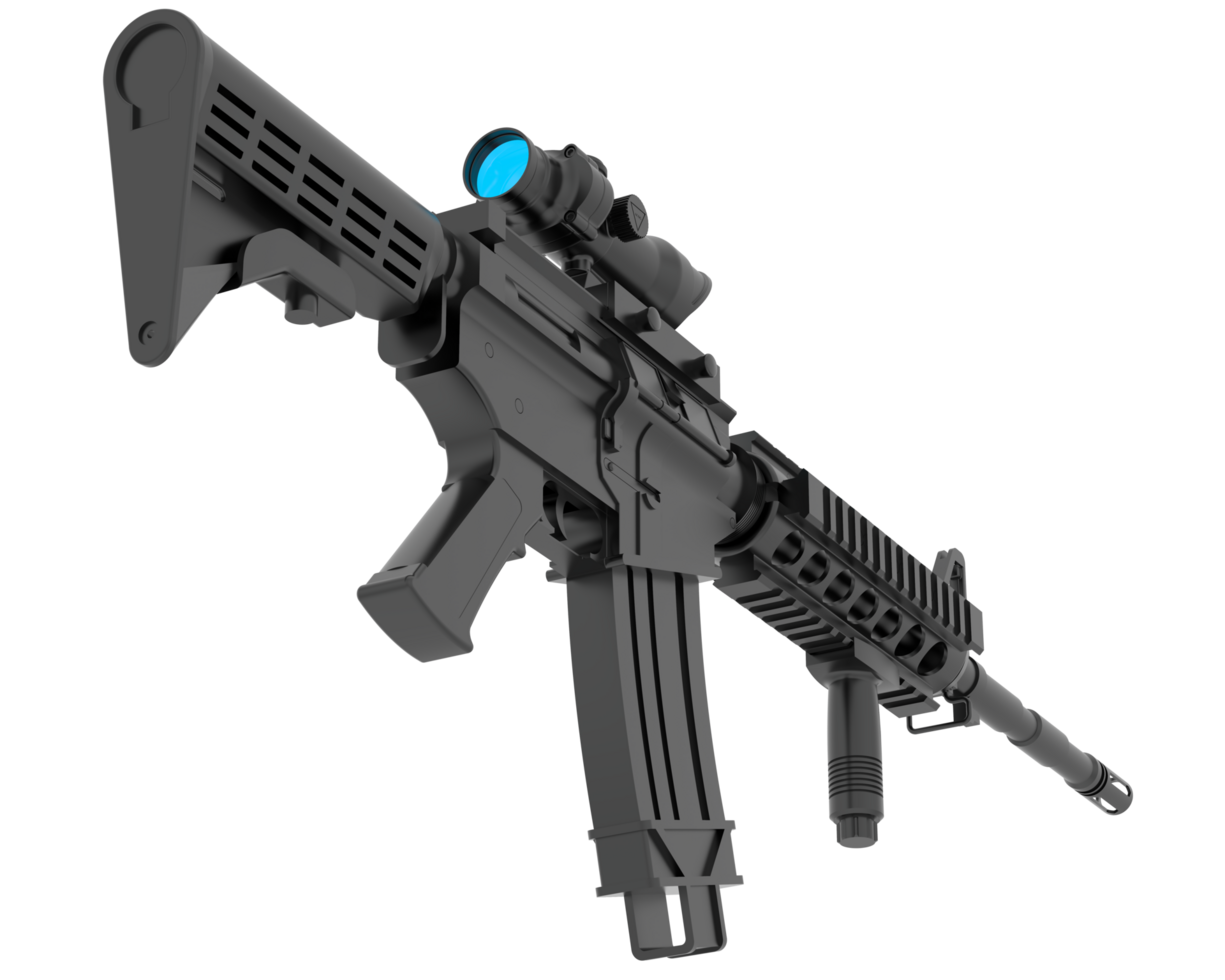 Firearm isolated on background. 3d rendering - illustration png