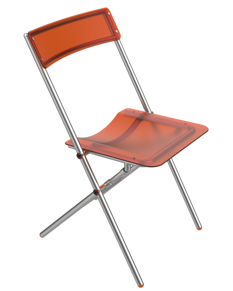 Folding chair isolated on background. 3d rendering - illustration png