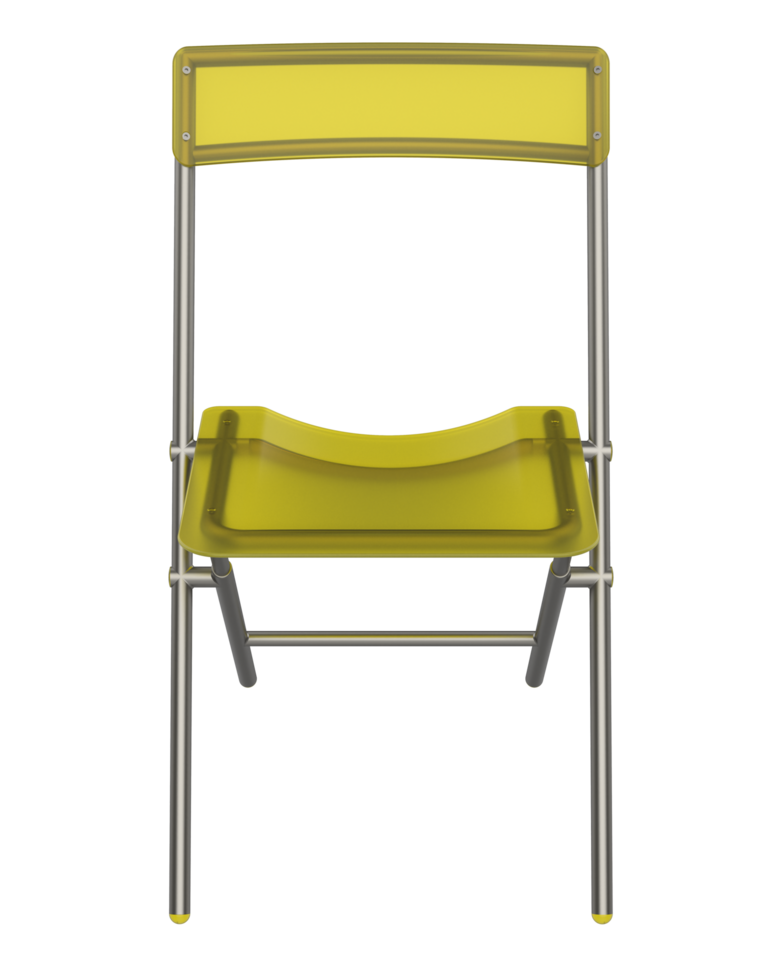 Folding chair isolated on background. 3d rendering - illustration png