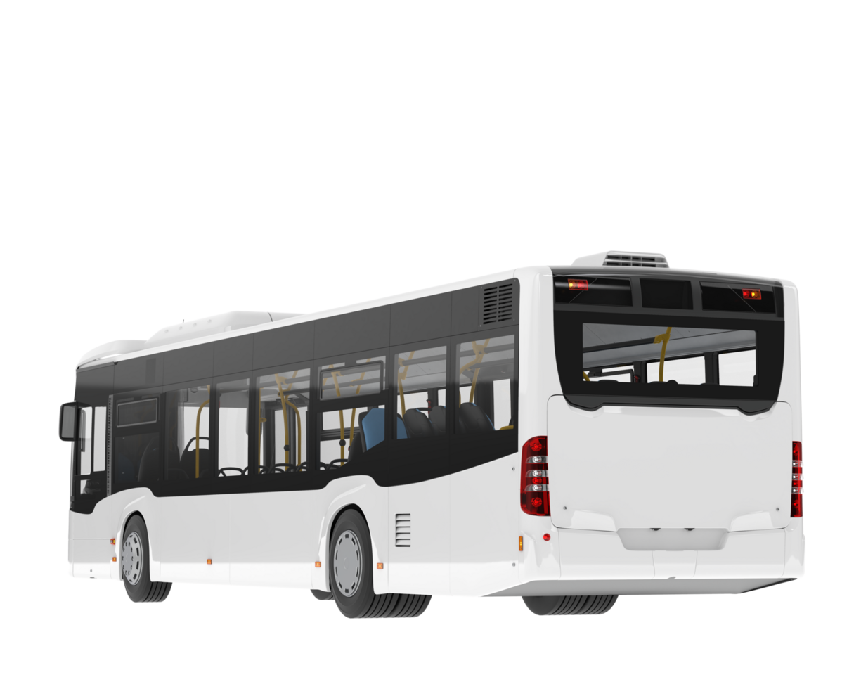 City bus isolated on background. 3d rendering - illustration png
