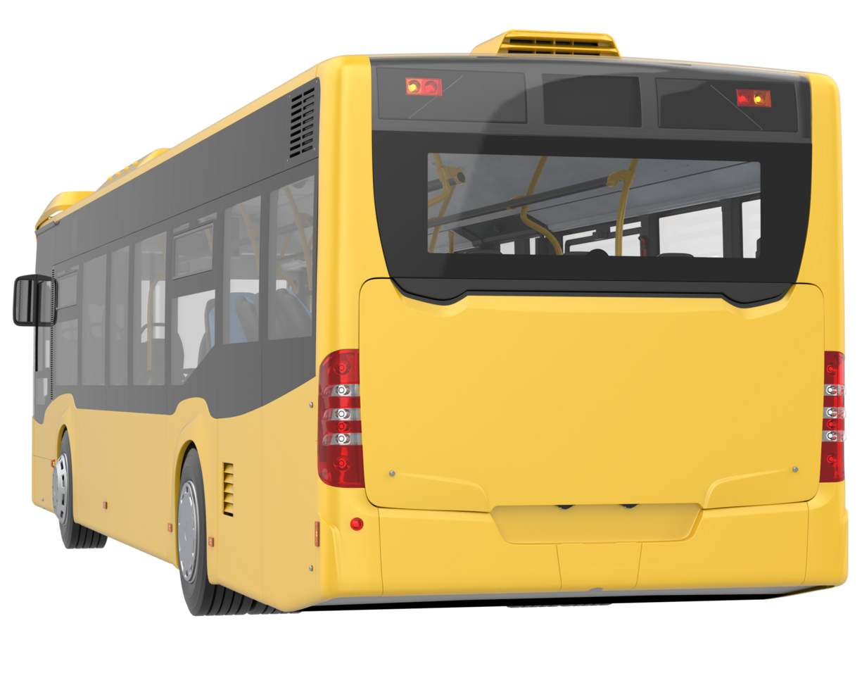 City bus isolated on background. 3d rendering - illustration png