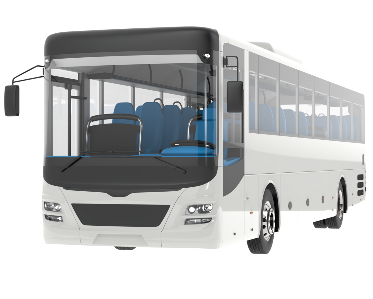 City bus isolated on background. 3d rendering - illustration png
