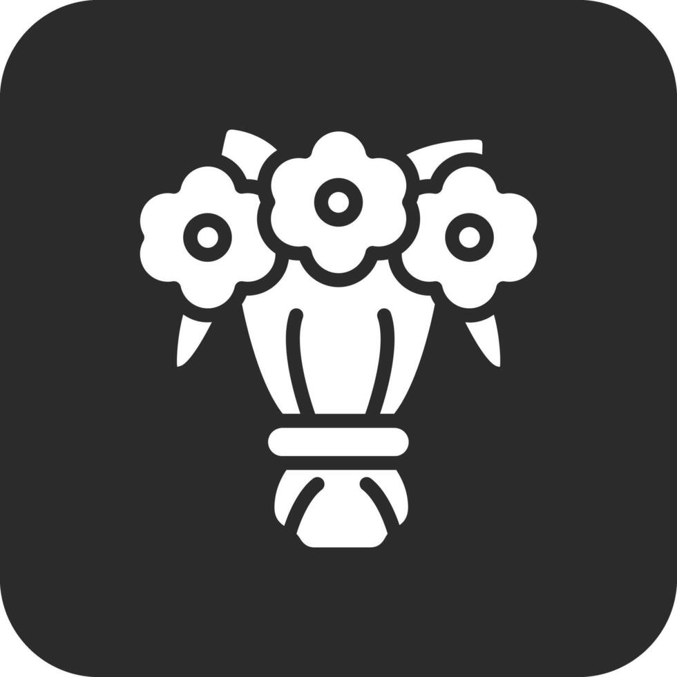 icono de vector de ramo de flores