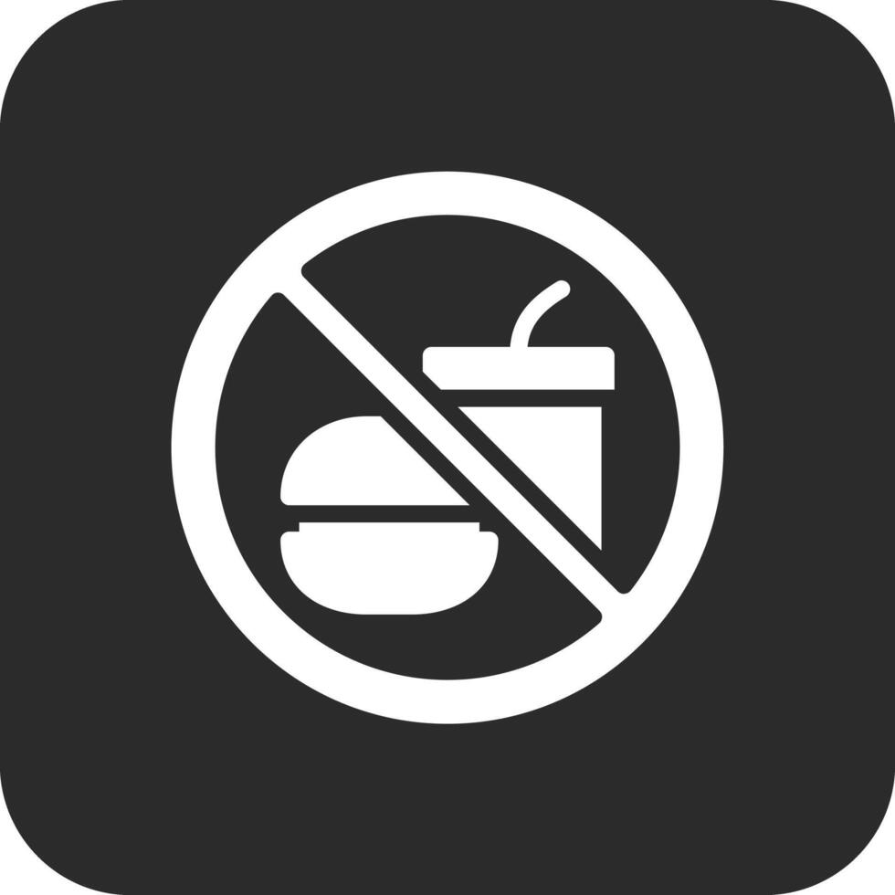 No rápido comida vector icono