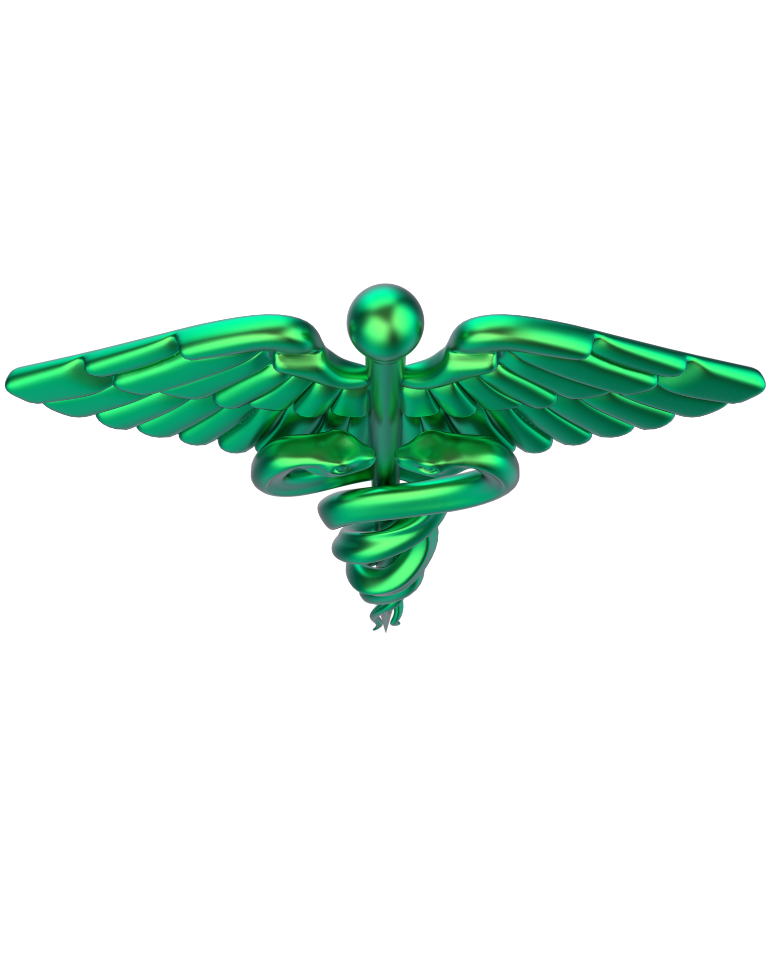 Medicine symbol isolated on background. 3d rendering illustration