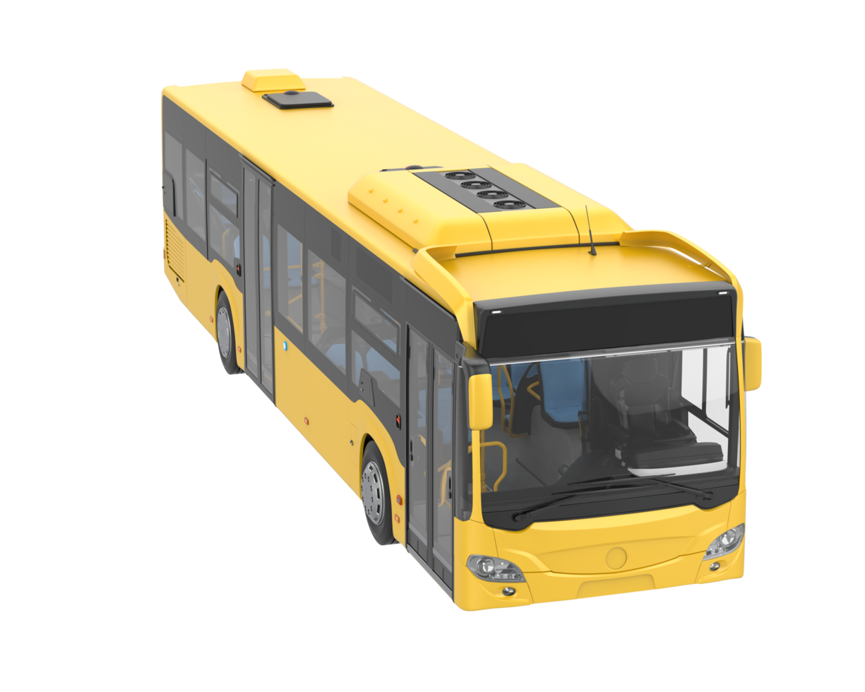 città autobus isolato su sfondo. 3d interpretazione - illustrazione png