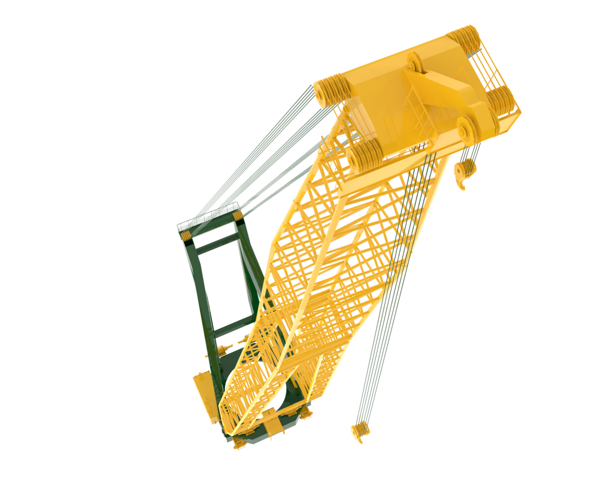 Construction crane isolated on background. 3d rendering - illustration png