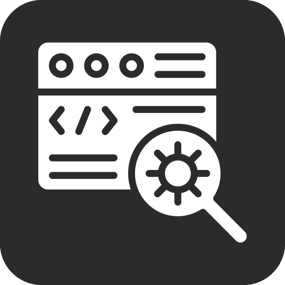 Bug Search Vector Icon