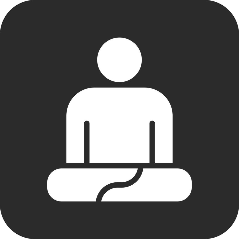 icono de vector de meditación