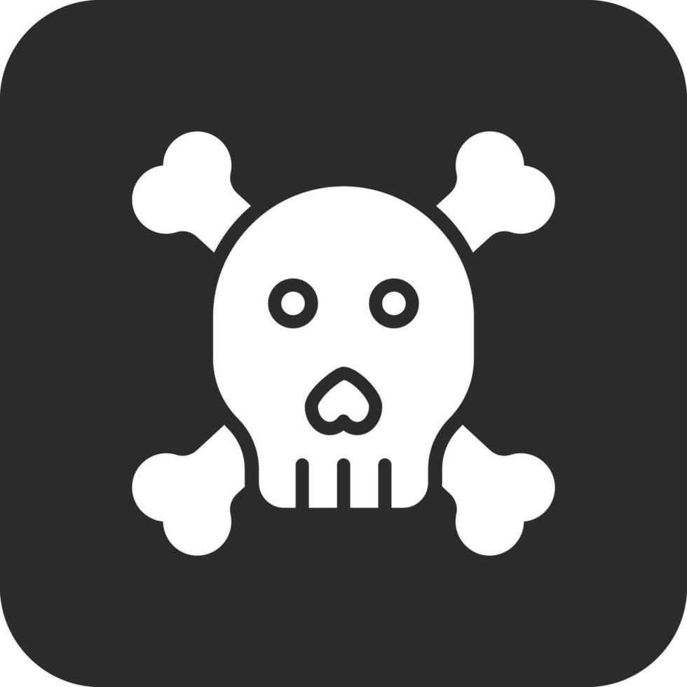 icono de vector de calavera