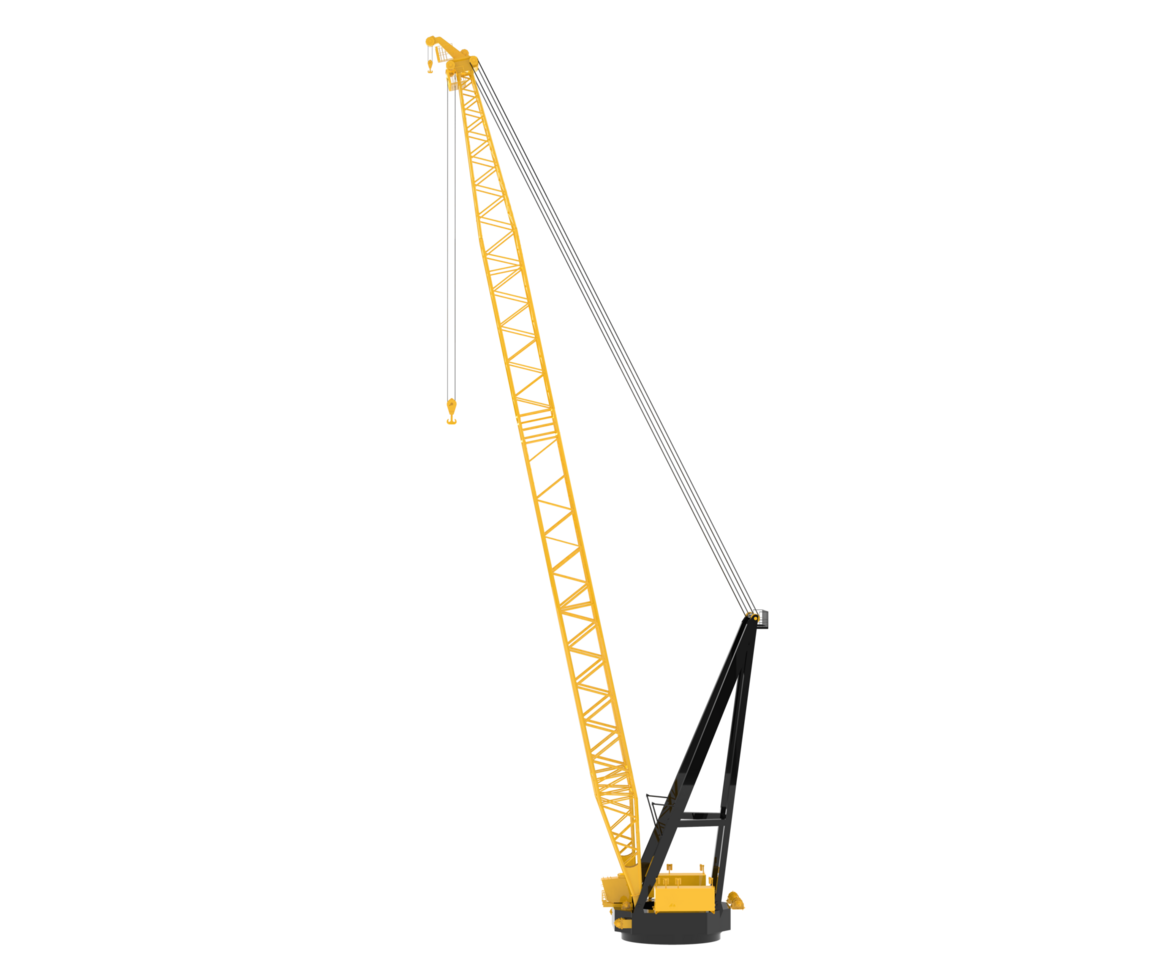 Construction crane isolated on background. 3d rendering - illustration png