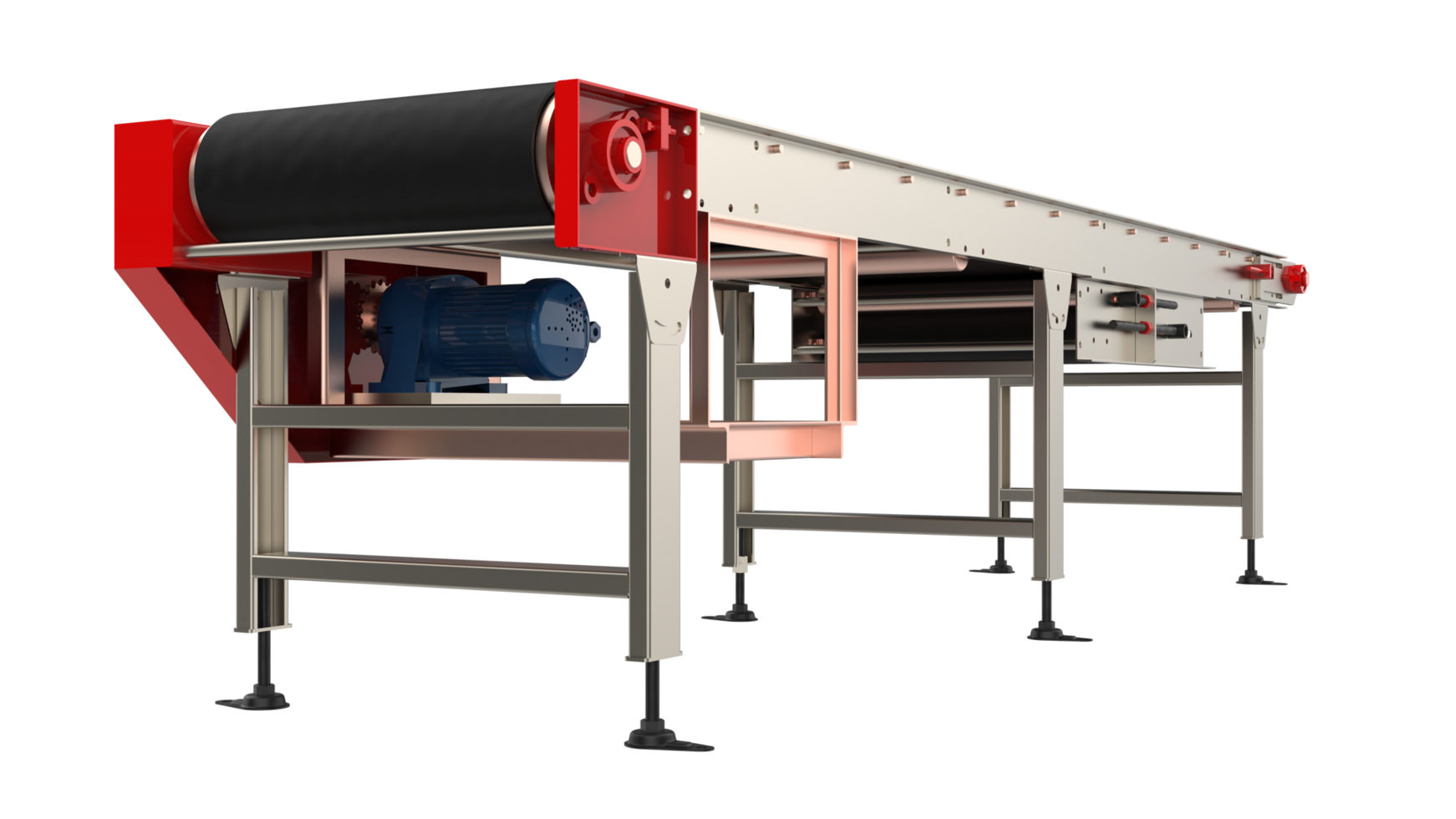 Conveyor belt isolated on background. 3d rendering - illustration png