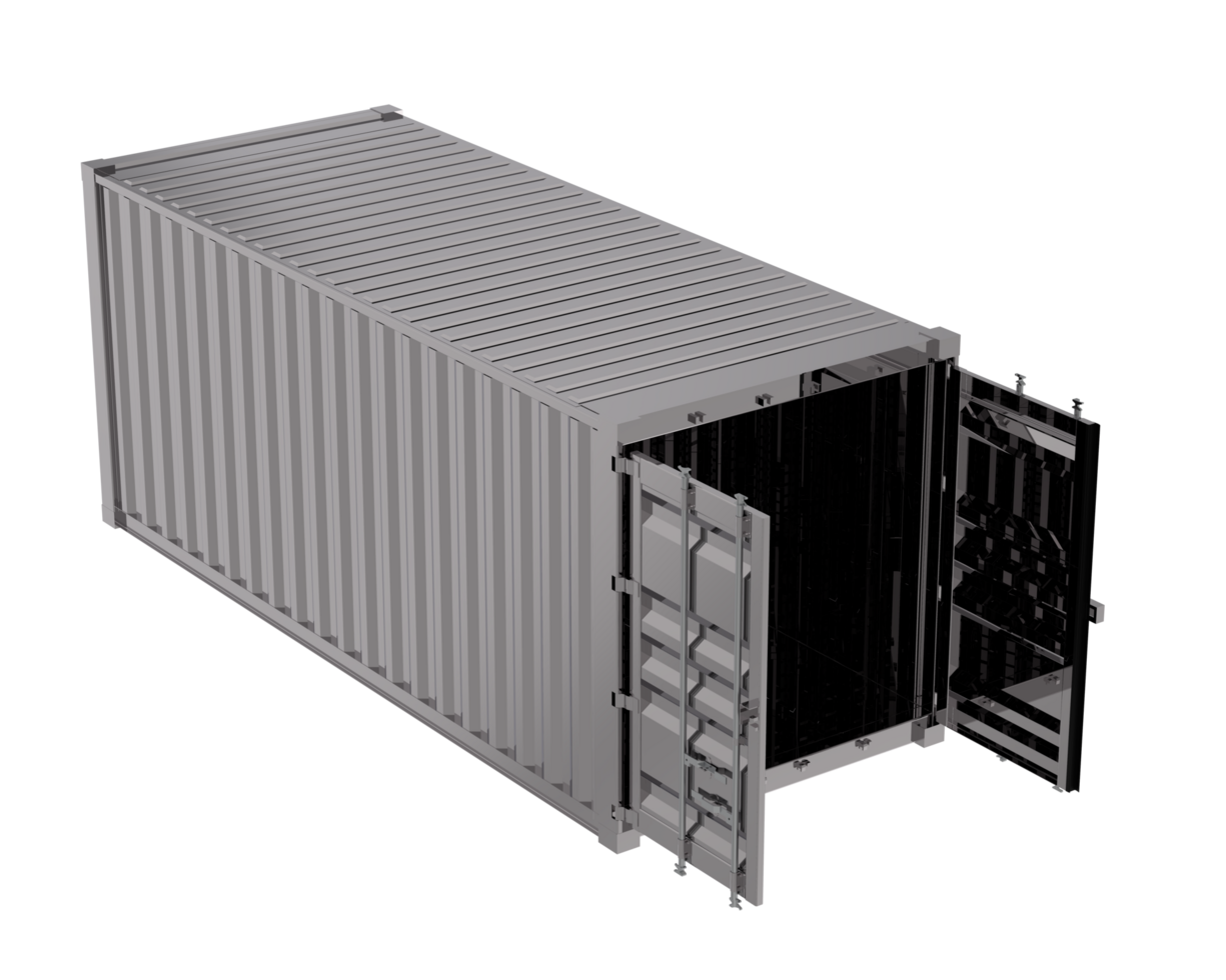 Open container isolated on background. 3d rendering - illustration png