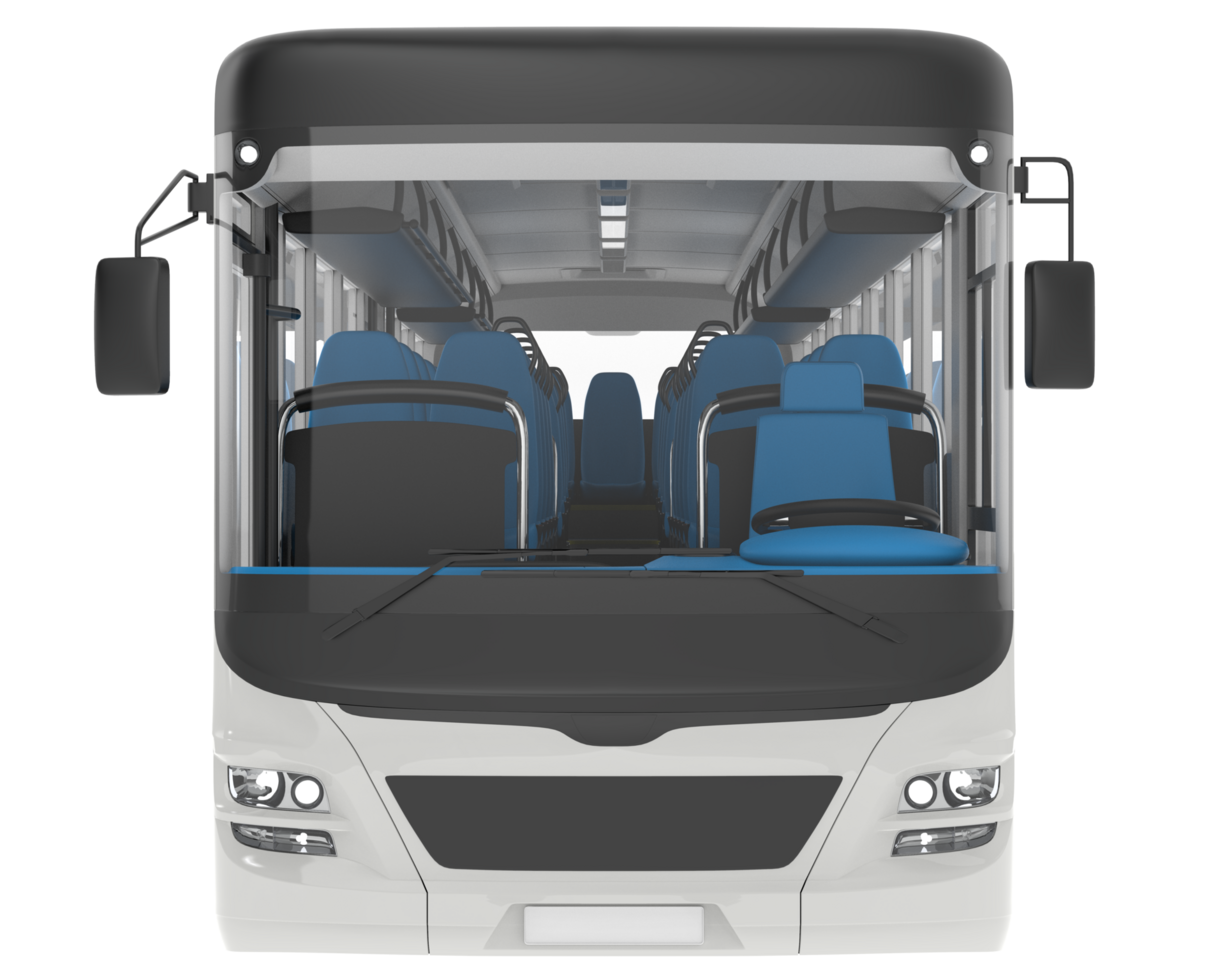 stad buss isolerat på bakgrund. 3d tolkning - illustration png