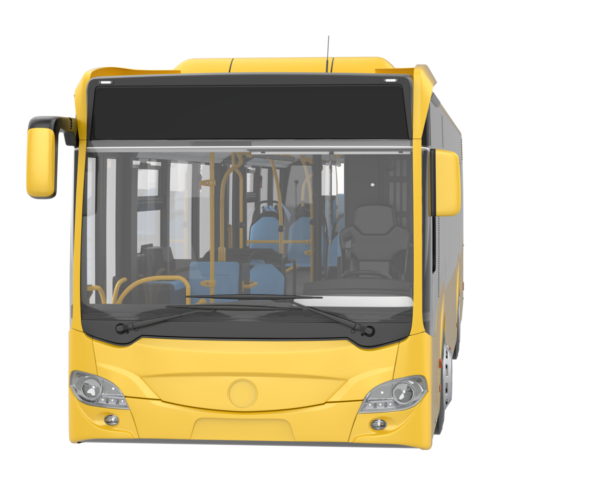 City bus isolated on background. 3d rendering - illustration png