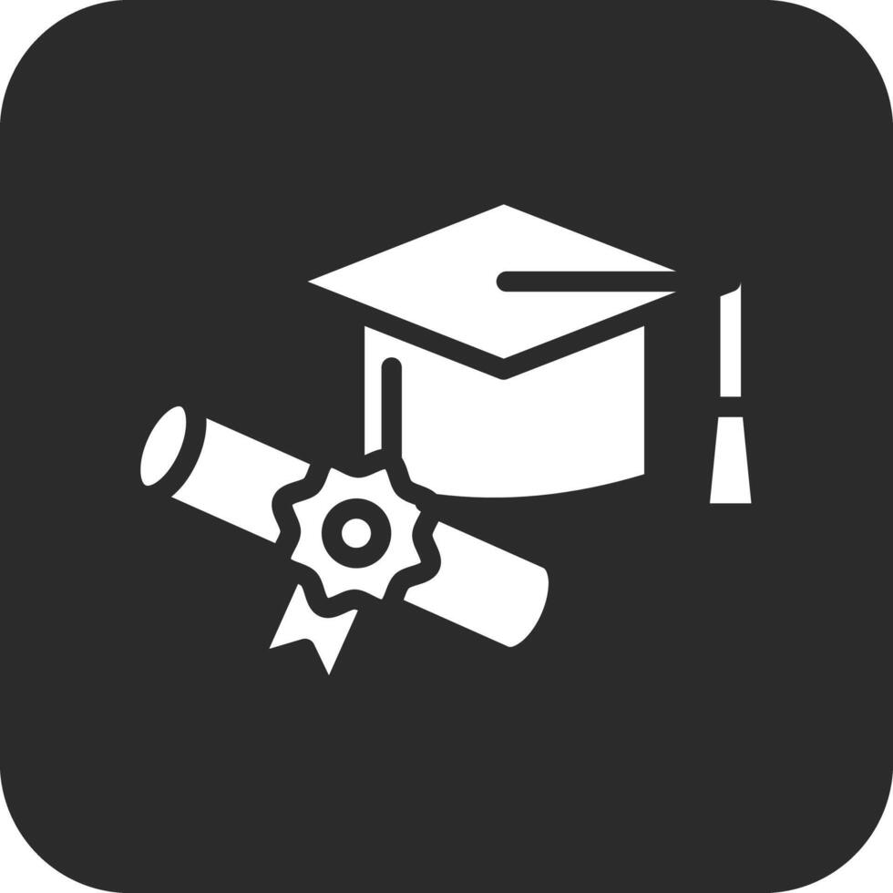 icono de vector de sombrero de graduación