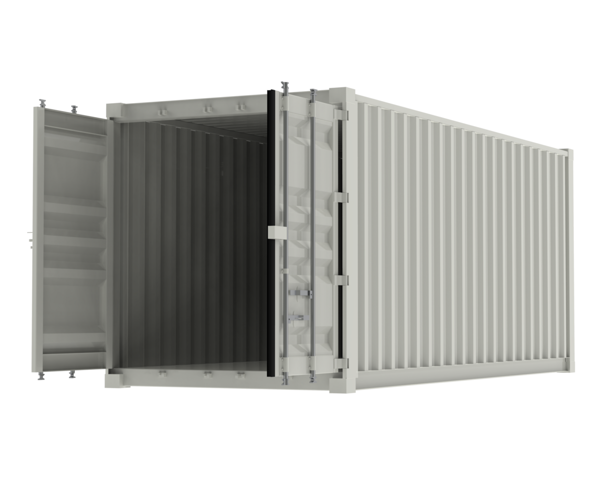 Open container isolated on background. 3d rendering - illustration png