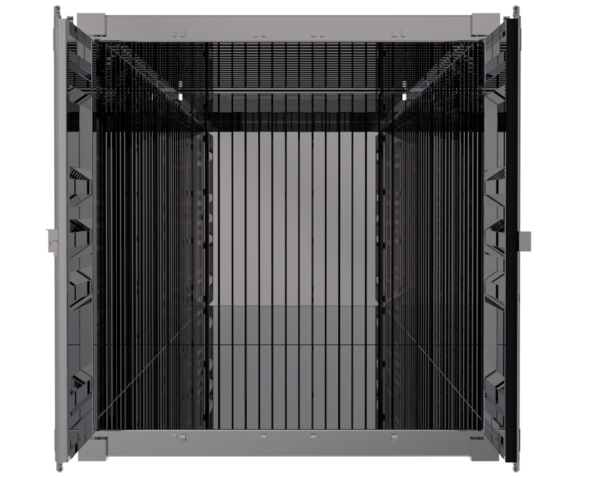 Open container isolated on background. 3d rendering illustration